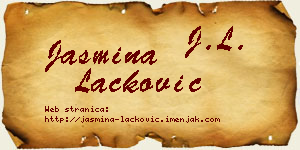 Jasmina Lacković vizit kartica